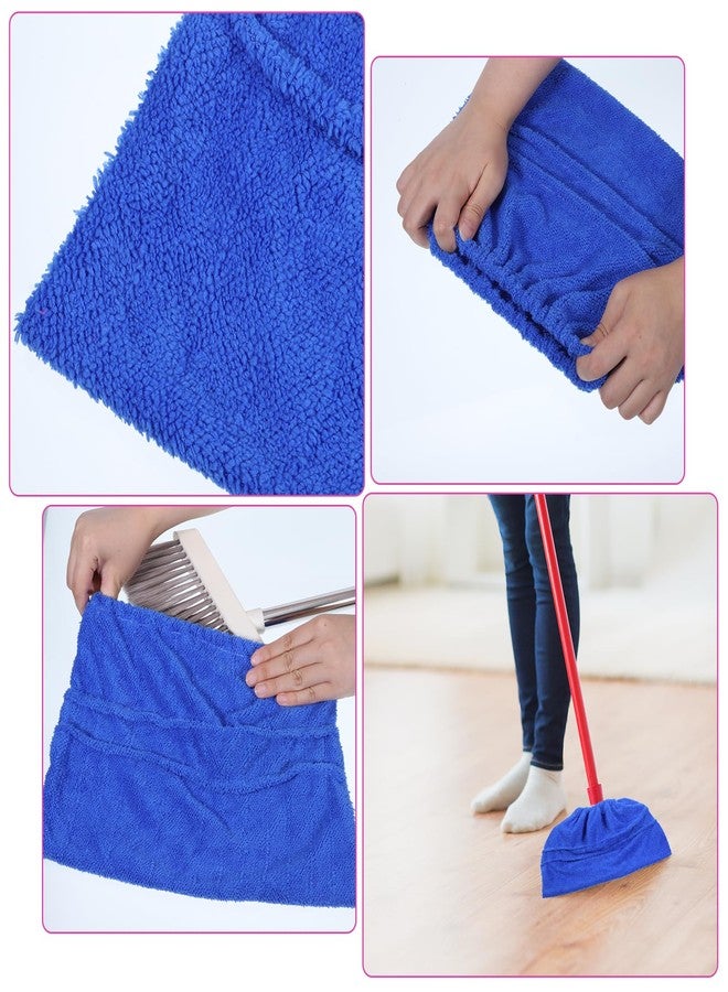 Josojoou 2PCS Mop Socks Broom Cloth Cover with Elastic Bands, Washable Broom Pads Baseboard Cleaner Tool, Multi-Purpose Reusable Mopping Cloth Replacement, Suitable for Pet Hair, Dust, Stains, Windows - Image 5